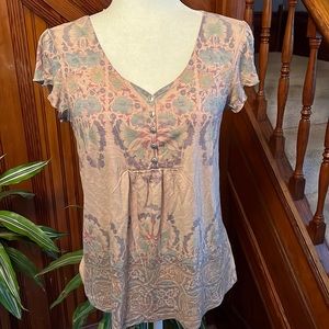 Boho Short sleeves Top Sz S